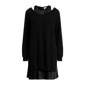 【送料無料】 セミクチュール レディース ワンピース トップス Mini dresses Black