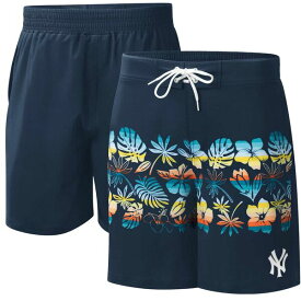 カールバンクス メンズ ハーフ＆ショーツ ボトムス New York Yankees GIII Sports by Carl Banks Breeze Volley Swim Shorts Navy