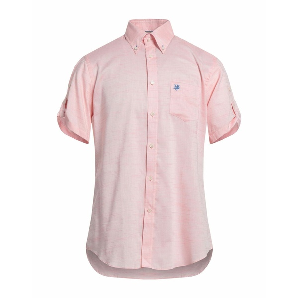 ハーモントアンドブレイン メンズ シャツ トップス Shirts Salmon pink