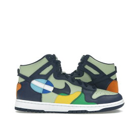 Nike ナイキ レディース スニーカー 【Nike Dunk High See Through Pistachio Midnight Navy (Women's)】 サイズ US_6(23.0cm) Pistachio/Midnight Navy/Green-Blue-Yellow