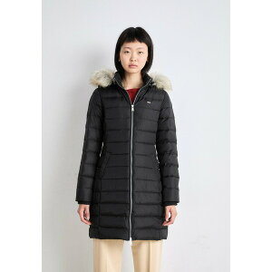 g~[qtBK[ fB[X R[g AE^[ ESSENTIAL HOODED - Down coat - black
