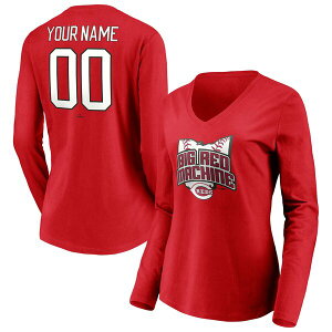 t@ieBNX fB[X TVc gbvX Cincinnati Reds Fanatics Branded Women's Personalized Hometown Legend Long Sleeve VNeck TShirt Red