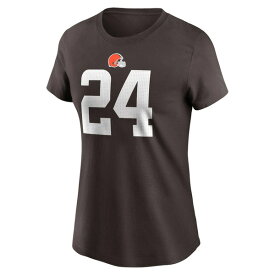 ナイキ レディース Tシャツ トップス Nick Chubb Cleveland Browns Nike Women's Player Name & Number TShirt Brown