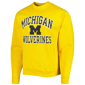 チャンピオン メンズ パーカー・スウェットシャツ アウター Michigan Wolverines Champion High Motor Pullover Sweatshirt Maize
