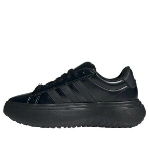 adidas �A�f�B�_�X ���f�B�[�X �X�j�[�J�[ �y(WMNS) adidas Grand Court Platform 'All Black' JH8668�z �T�C�Y US_5(22.0cm)