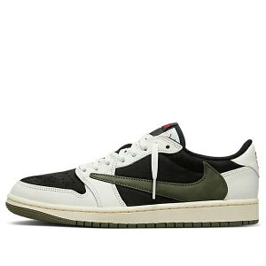 Jordan �W���[�_�� ���f�B�[�X �X�j�[�J�[ �y(WMNS) Air Jordan 1 Retro Low OG SP x Travis Scott 'Medium Olive' DZ4137-106�z �T�C�Y US_7.5(24.5cm)