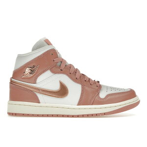 Jordan �W���[�_�� ���f�B�[�X �X�j�[�J�[ �yJordan 1 Mid SE Red Stardust (Women's)�z �T�C�Y US_9(26.0cm) Red Stardust/White/Sail/Metallic Copper