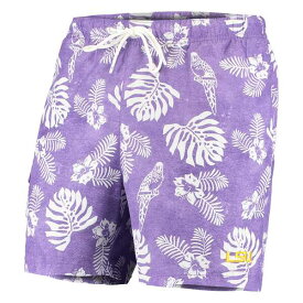 トッミーバハマ メンズ ハーフ＆ショーツ ボトムス LSU Tigers Tommy Bahama Naples Parrot in Paradise Swim Shorts Purple