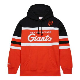 ミッチェル&ネス メンズ パーカー・スウェットシャツ アウター San Francisco Giants Mitchell & Ness Head Coach Pullover Hoodie Orange/Black