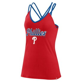 ファナティクス レディース Tシャツ トップス Philadelphia Phillies Fanatics Branded Women's Go For It Strappy VNeck Tank Top Red