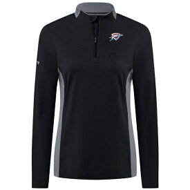 レベルウェア レディース ジャケット＆ブルゾン アウター Oklahoma City Thunder Levelwear Women's Moxie Insignia Core QuarterZip Pullover Top Black