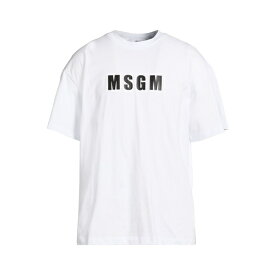 【送料無料】 エムエスジイエム メンズ Tシャツ トップス T-shirts White