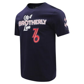 プロスタンダード メンズ Tシャツ トップス Philadelphia 76ers Pro Standard 2023 City Edition TShirt Navy