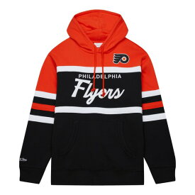 ミッチェル&ネス メンズ パーカー・スウェットシャツ アウター Philadelphia Flyers Mitchell & Ness Head Coach Pullover Hoodie Black/Orange