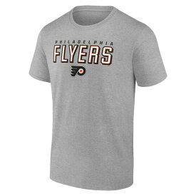 ファナティクス メンズ Tシャツ トップス Philadelphia Flyers Fanatics Branded Swagger TShirt Heathered Gray