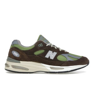 New Balance �j���[�o�����X �����Y �X�j�[�J�[ �yNew Balance 991v2 MiUK Danille Cathari x Kith Reverse Matcha�z �T�C�Y US_7(25.0cm) Chocolate Brown/Pistachio