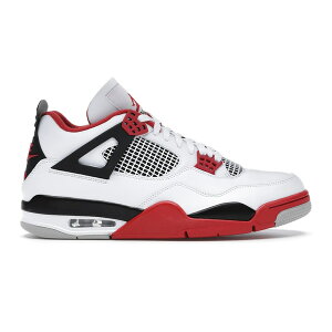 Jordan �W���[�_�� �����Y �X�j�[�J�[ �yJordan 4 Retro Fire Red (2020)�z �T�C�Y US_7(25.0cm) White/Black-Tech Grey-Fire Red