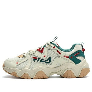 FILA �t�B�� ���f�B�[�X �X�j�[�J�[ �y(WMNS) FILA Fluid 4 Sneakers 'Cream Green Red' F12W312101FCC�z �T�C�Y US_5.5(22.5cm)