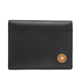 ヴェルサーチ メンズ 財布 アクセサリー Versace Medusa Head Medallion Billfold Wallet Black