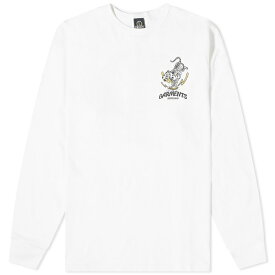 フリズムワークス メンズ Tシャツ トップス FrizmWORKS Tiger Pugmark Longsleeve T-Shirt White