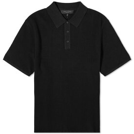 ラグアンドボーン メンズ ポロシャツ トップス Rag & Bone Harvey Knit Polo Shirt Black