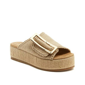 PV[_bK[ fB[X T_ V[Y Dover Platform Sandal Beige Jute