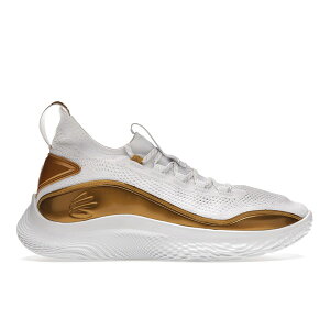Under Armour A_[A[}[ Y Xj[J[ yUnder Armour Curry Flow 8 Golden Flowz TCY US_10(28.0cm) White/Metallic Gold