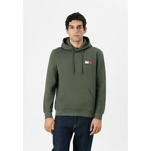 g~[qtBK[ Y T_ V[Y REG ESSENTIAL FLAG HOOD - Hoodie - pewter green
