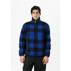 g~[ qtBK[ fB[X p[J[EXEFbgVc AE^[ CHECK UNISEX - Fleece jacket - wedge blue/black