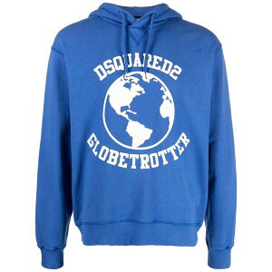 �f�B�[�X�N�G�A�[�h �����Y �p�[�J�[�E�X�E�F�b�g�V���c �A�E�^�[ Globetrotter logo-print hoodie Blue