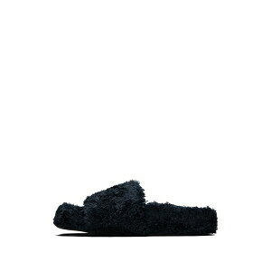 �}���^���}���W�F�� ���f�B�[�X �T���_�� �V���[�Y Fluffy sandals Black