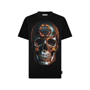 �t�B���b�v�v���C�� �����Y T�V���c �g�b�v�X Lava skull round-neck t-shirt Black