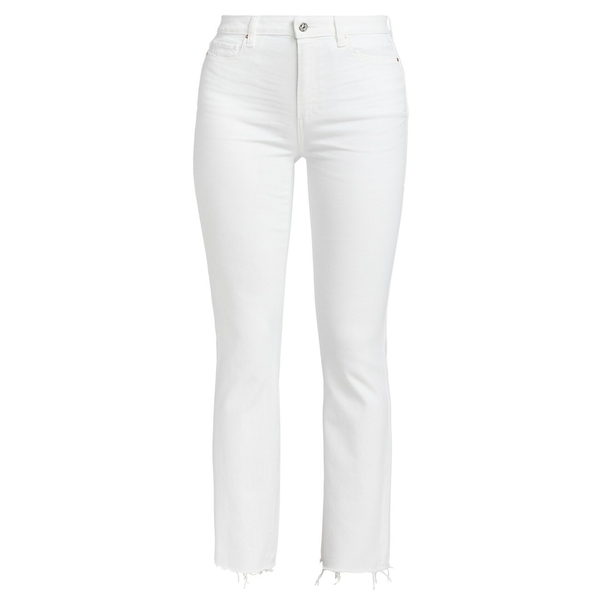 ペイジ レディース デニムパンツ ボトムス Claudine Flared Ankle-Crop Jeans crisp white