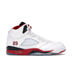 Jordan �W���[�_�� �����Y �X�j�[�J�[ �yJordan 5 Retro Fire Red Black Tongue (2013)�z �T�C�Y US_11.5(29.5cm) White/Fire Red-Black
