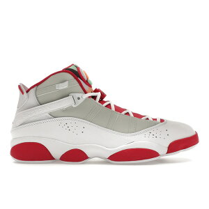 Jordan �W���[�_�� �����Y �X�j�[�J�[ �yJordan 6 Rings Hare�z �T�C�Y US_8(26.0cm) White/Black-Light Silver-True Red