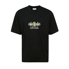 ドロール・ド・ムッシュ メンズ Tシャツ トップス Le T-shirt Drole Fleuri Bl Black