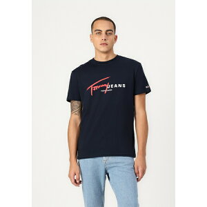 トミーヒルフィガー メンズ サンダル シューズ TEE - Print T-shirt - dark night navy