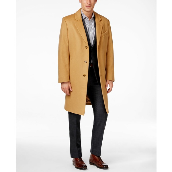 マイケルコース メンズ ジャケット＆ブルゾン アウター Michael Kors Men's Madison Wool Blend  Modern-Fit Overcoat Tan asty