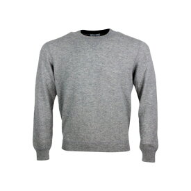 サンリサ メンズ パーカー・スウェットシャツ アウター Crew-neck Sweater In Fine And Very Soft Cashmere With Sweatshirt-style Workmanship Grey