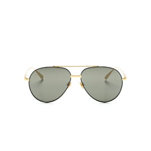 �����_ �t�@���[ ���f�B�[�X �T���O���X���A�C�E�F�A �A�N�Z�T���[ Marcelo pilot-frame sunglasses Gold