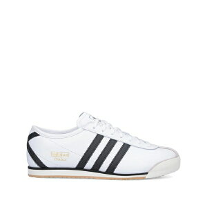 �A�f�B�_�X �����Y �X�j�[�J�[ �V���[�Y 70s italian three-stripe leather sneakers White