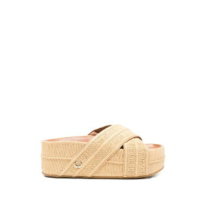 �}�[�W�� ���f�B�[�X �T���_�� �V���[�Y Woven crossover mules Neutrals