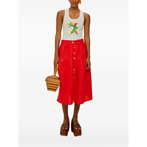 �t�@�[�� ���I ���f�B�[�X �J�b�g�\�[ �g�b�v�X Parrot-graphic tank top White