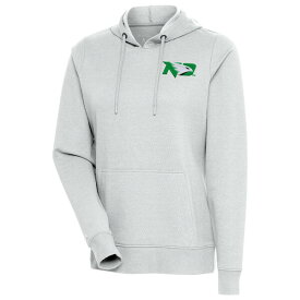 アンティグア レディース パーカー・スウェットシャツ アウター North Dakota Antigua Women's Action Pullover Hoodie Heather Gray