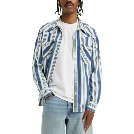 リーバイス メンズ シャツ トップス Men's Classic Standard Fit Western Shirt Arlo Stripe Cloud Dancer