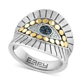 エフィー コレクション レディース リング アクセサリー EFFY&reg; Multicolor Diamond Evil Eye Ring (1/10 ct. t.w.) in Sterling Silver & 18k Gold-Plate 18K Yellow Gold Over Sterling Silver