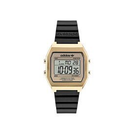 アディダス レディース 腕時計 アクセサリー Unisex Digital Two Black Resin Strap Watch 36mm Black