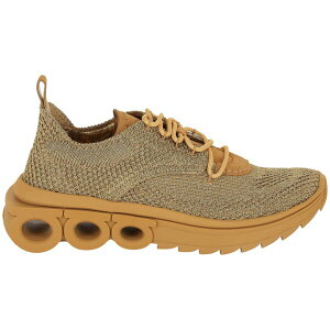 Ferragamo �t�F���K�� �����Y �X�j�[�J�[ �yFerragamo Nima Metallic Knit Sneakers Brown�z �T�C�Y US_9.5(27.5cm) Brown