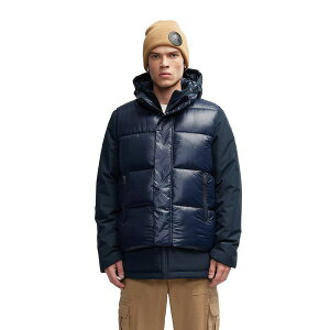 pW[ Y WPbgu] AE^[ Men's Kiet 3 In 1 Padded Jacket with Inner Removable Lightweight Vest Navy