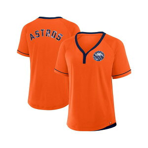 �t�@�i�e�B�N�X ���f�B�[�X �J�b�g�\�[ �g�b�v�X Women's Orange Houston Astros Cooperstown Collection League Diva Raglan V-Neck T-Shirt Orange